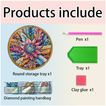 Load image into Gallery viewer, DIY Diamond Painting Kit Round Wooden Tray Diamond Painting Tray for Home Decor