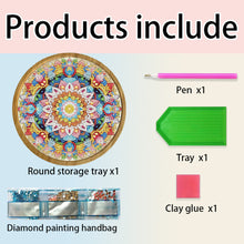 Load image into Gallery viewer, DIY Diamond Painting Kit Round Wooden Tray Diamond Painting Tray for Home Decor