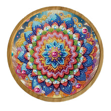 Load image into Gallery viewer, DIY Diamond Painting Kit Round Wooden Tray Diamond Painting Tray for Home Decor