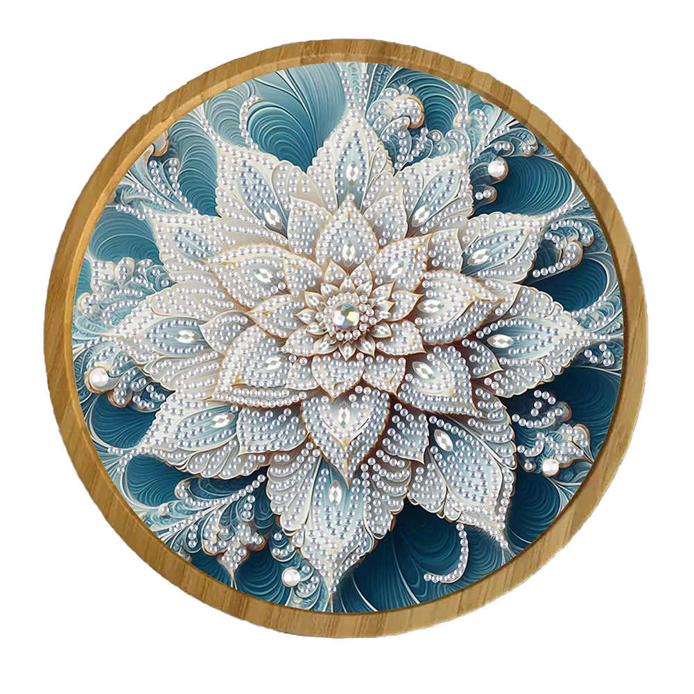 DIY Diamond Painting Kit Round Wooden Tray Diamond Painting Tray for Home Decor