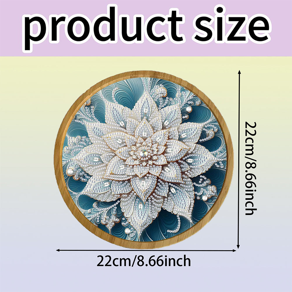 DIY Diamond Painting Kit Round Wooden Tray Diamond Painting Tray for Home Decor