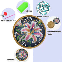 Load image into Gallery viewer, DIY Diamond Painting Kit Round Wooden Tray Diamond Painting Tray for Home Decor