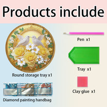 Load image into Gallery viewer, DIY Diamond Painting Kit Round Wooden Tray Diamond Painting Tray for Home Decor