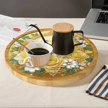 Load image into Gallery viewer, DIY Diamond Painting Kit Round Wooden Tray Diamond Painting Tray for Home Decor