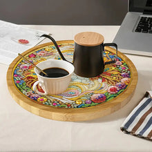 Load image into Gallery viewer, DIY Diamond Painting Kit Round Wooden Tray Diamond Painting Tray for Home Decor