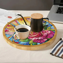 Load image into Gallery viewer, DIY Diamond Painting Kit Round Wooden Tray Diamond Painting Tray for Home Decor