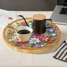 Load image into Gallery viewer, DIY Diamond Painting Kit Round Wooden Tray Diamond Painting Tray for Home Decor
