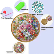 Load image into Gallery viewer, DIY Diamond Painting Kit Round Wooden Tray Diamond Painting Tray for Home Decor