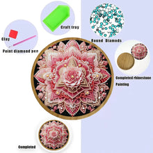 Load image into Gallery viewer, DIY Diamond Painting Kit Round Wooden Tray Diamond Painting Tray for Home Decor