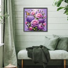 Load image into Gallery viewer, Diamond Painting - Full Square - Purple Rose (40*40CM)