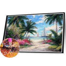Load image into Gallery viewer, Diamond Painting - Full Square - Coconut Tree At The Beach (40*30CM)