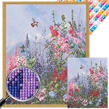 Load image into Gallery viewer, AB Diamond Painting - Full Square - Flower And Hummingbird (40*40CM)