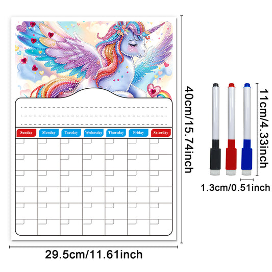Special Shaped Colorful Pattern 5D DIY Diamond Art Monthly Planner for Beginners
