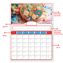 Load image into Gallery viewer, Special Shaped Colorful Pattern 5D DIY Diamond Art Monthly Planner for Beginners