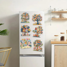 Load image into Gallery viewer, 6Pcs Acrylic Animal Diamond Painting Refrigerator Magnet for Fridge Whiteboards