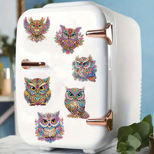 Load image into Gallery viewer, 6Pcs Acrylic Animal Diamond Painting Refrigerator Magnet for Fridge Whiteboards