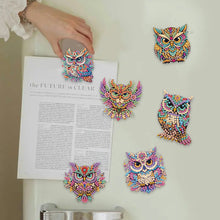Load image into Gallery viewer, 6Pcs Acrylic Animal Diamond Painting Refrigerator Magnet for Fridge Whiteboards
