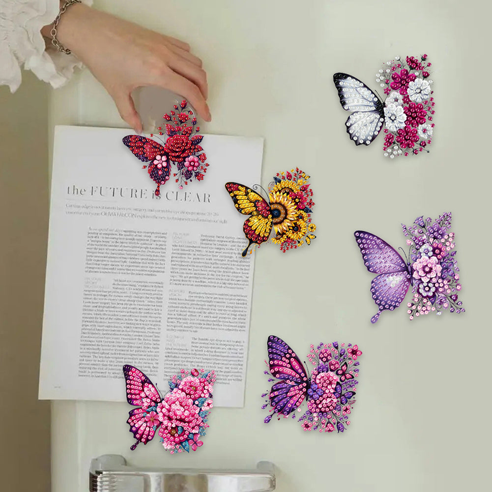 6Pcs Acrylic Animal Diamond Painting Refrigerator Magnet for Fridge Whiteboards