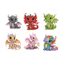 Load image into Gallery viewer, 6Pcs Acrylic Animal Diamond Painting Refrigerator Magnet for Fridge Whiteboards