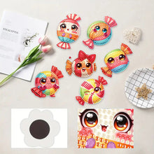 Load image into Gallery viewer, 6Pcs Acrylic Animal Diamond Painting Refrigerator Magnet for Fridge Whiteboards