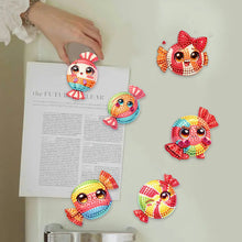 Load image into Gallery viewer, 6Pcs Acrylic Animal Diamond Painting Refrigerator Magnet for Fridge Whiteboards