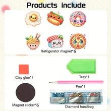 Load image into Gallery viewer, 6Pcs Acrylic Animal Diamond Painting Refrigerator Magnet for Fridge Whiteboards