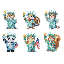 Load image into Gallery viewer, 6Pcs Diamond Painting Refrigerator Magnets Diamond Art Kits for Adults Beginners
