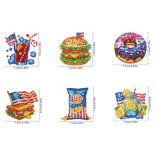 Load image into Gallery viewer, 6Pcs Diamond Painting Refrigerator Magnets Diamond Art Kits for Adults Beginners