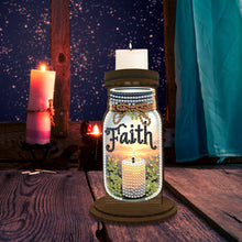 Load image into Gallery viewer, Wooden Beautiful Pattern 5D DIY Diamond Painting Candle Holder Decor for Adults