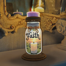 Load image into Gallery viewer, Wooden Beautiful Pattern 5D DIY Diamond Painting Candle Holder Decor for Adults