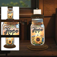 Load image into Gallery viewer, Wooden Beautiful Pattern 5D DIY Diamond Painting Candle Holder Decor for Adults