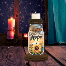 Load image into Gallery viewer, Wooden Beautiful Pattern 5D DIY Diamond Painting Candle Holder Decor for Adults