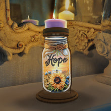 Load image into Gallery viewer, Wooden Beautiful Pattern 5D DIY Diamond Painting Candle Holder Decor for Adults