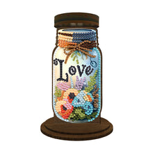 Load image into Gallery viewer, Wooden Beautiful Pattern 5D DIY Diamond Painting Candle Holder Decor for Adults