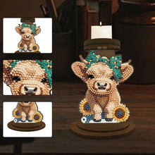 Load image into Gallery viewer, Wooden Beautiful Pattern 5D DIY Diamond Painting Candle Holder Decor for Adults