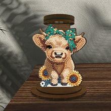 Load image into Gallery viewer, Wooden Beautiful Pattern 5D DIY Diamond Painting Candle Holder Decor for Adults