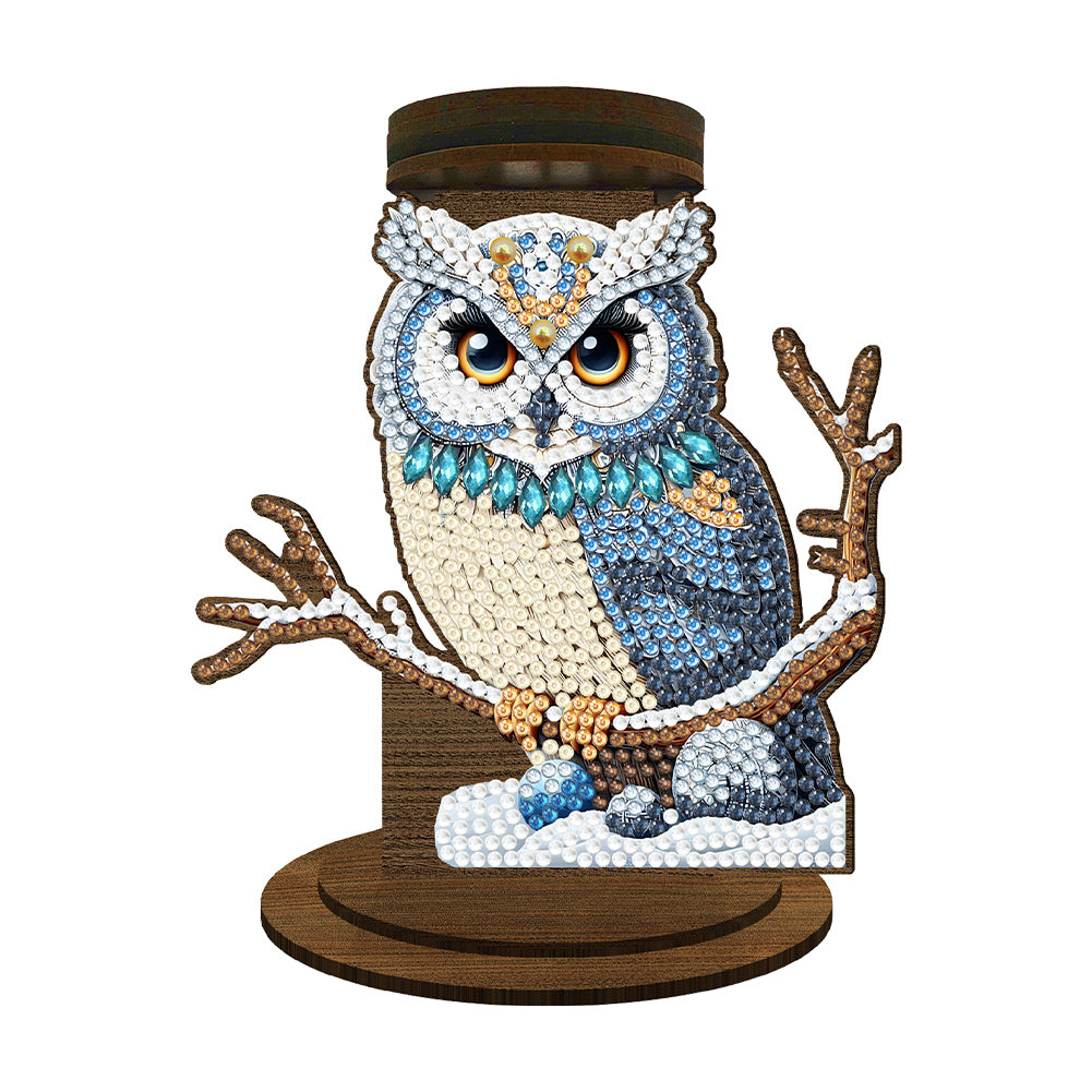 Wooden Beautiful Pattern 5D DIY Diamond Painting Candle Holder Decor for Adults