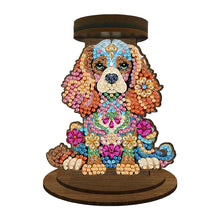 Load image into Gallery viewer, Wooden Beautiful Pattern 5D DIY Diamond Painting Candle Holder Decor for Adults