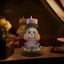 Load image into Gallery viewer, Wooden Beautiful Pattern 5D DIY Diamond Painting Candle Holder Decor for Adults