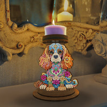 Load image into Gallery viewer, Wooden Beautiful Pattern 5D DIY Diamond Painting Candle Holder Decor for Adults