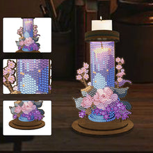 Load image into Gallery viewer, Wooden Beautiful Pattern 5D DIY Diamond Painting Candle Holder Decor for Adults