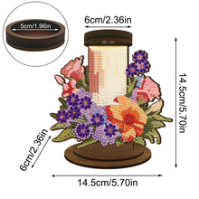 Load image into Gallery viewer, Wooden Beautiful Pattern 5D DIY Diamond Painting Candle Holder Decor for Adults