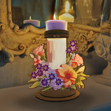 Load image into Gallery viewer, Wooden Beautiful Pattern 5D DIY Diamond Painting Candle Holder Decor for Adults