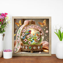 Load image into Gallery viewer, Diamond Painting - Partial Special Shaped - Crystal Ball Blue Bird (30*30CM)