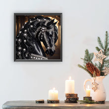 Load image into Gallery viewer, Diamond Painting - Partial Special Shaped - Gorgeous Black Horse (30*30CM)