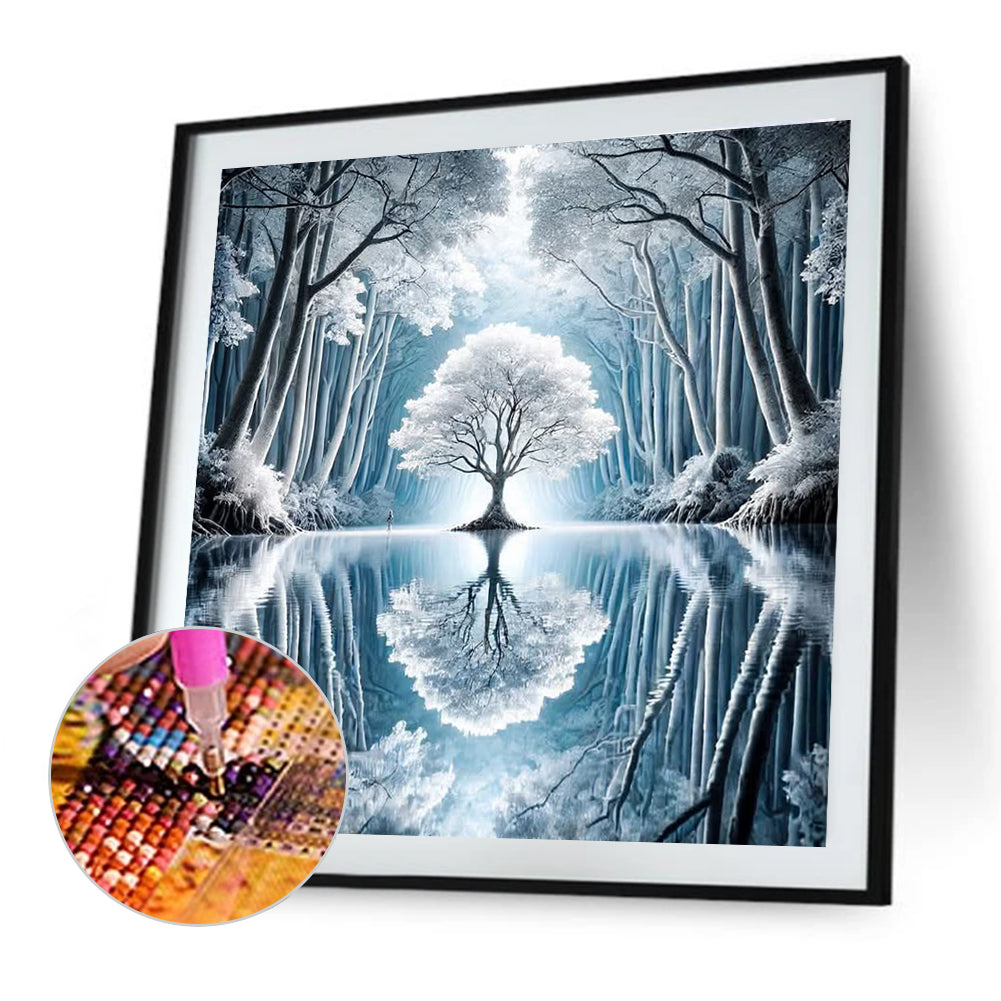 Diamond Painting - Full Round - Silver Tree (30*30CM)