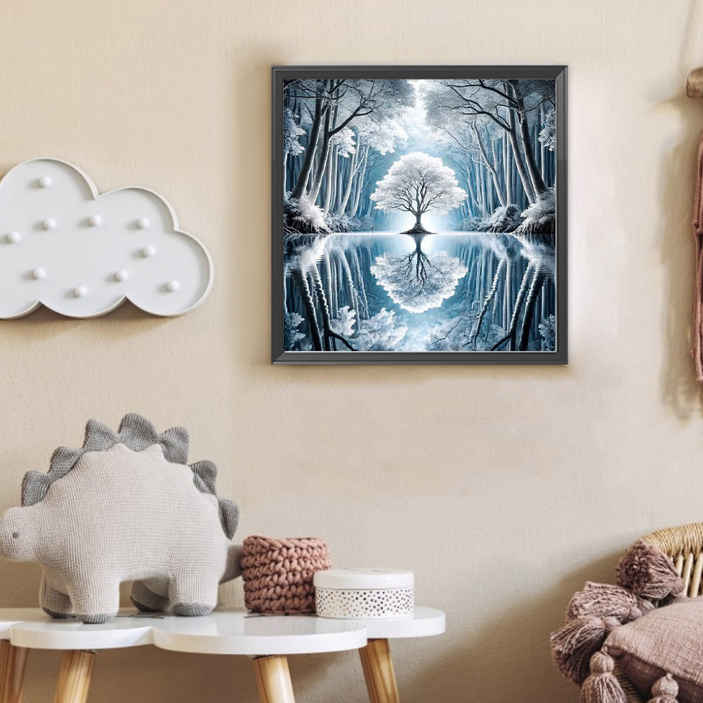Diamond Painting - Full Round - Silver Tree (30*30CM)