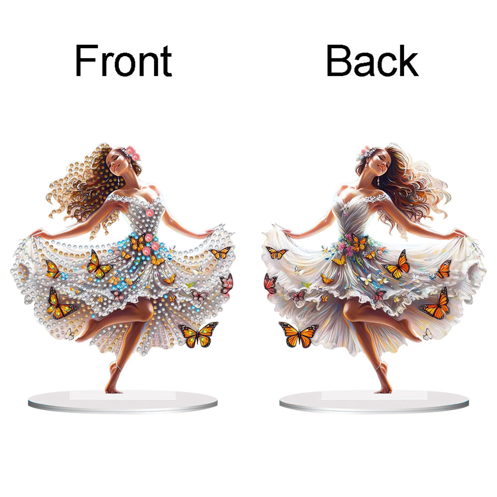 Special Shape Butterfly Girl Diamond Painting Desktop Decors Bedroom Table Decor