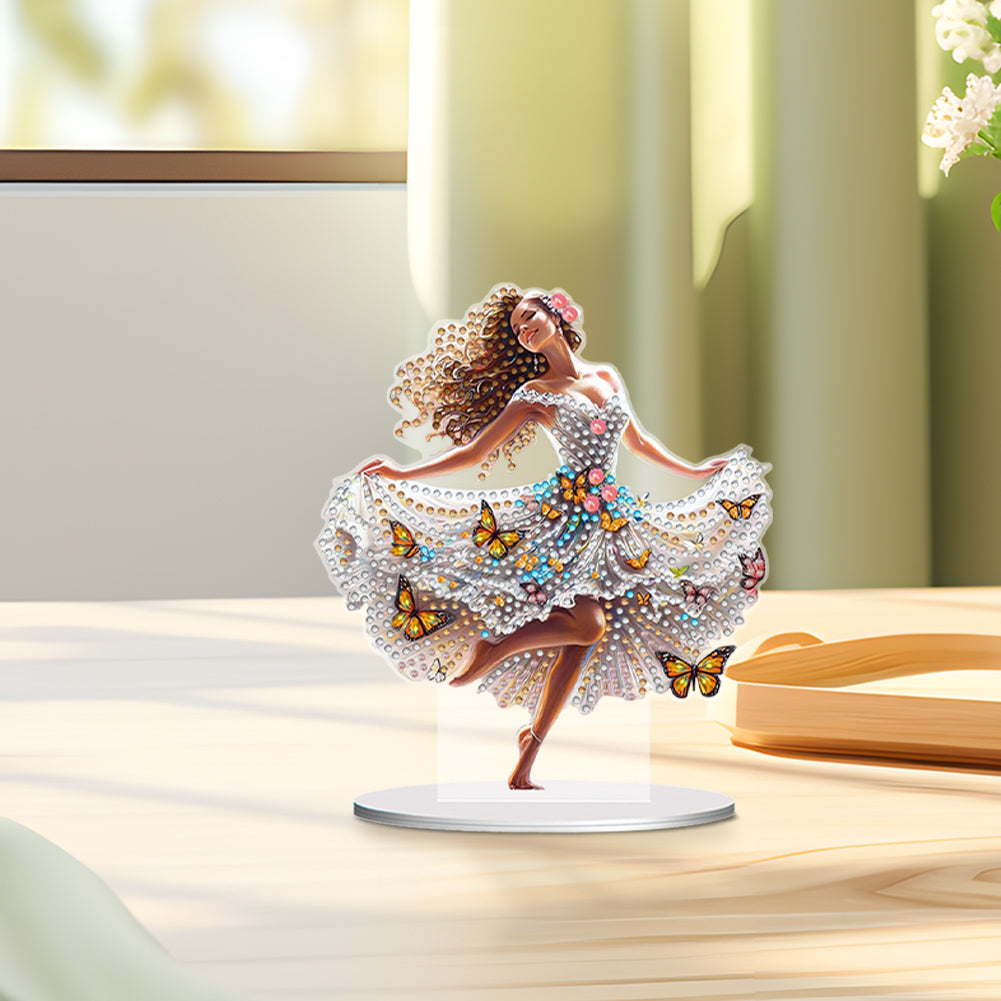Special Shape Butterfly Girl Diamond Painting Desktop Decors Bedroom Table Decor