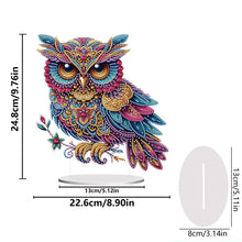 Load image into Gallery viewer, Acrylic Special Shape Owl Desktop Diamond Art Kits Rhinestones Desktop Ornaments